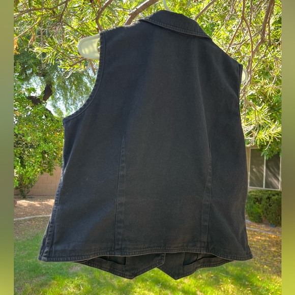 Liz Claiborne Black Denim Vest - Picture 5 of 7